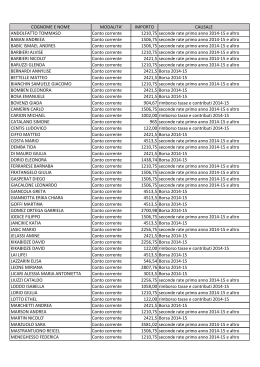 COGNOME E NOME MODALITA` IMPORTO CAUSALE