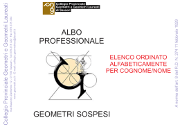 ALBO PROFESSIONALE GEOMETRI SOSPESI