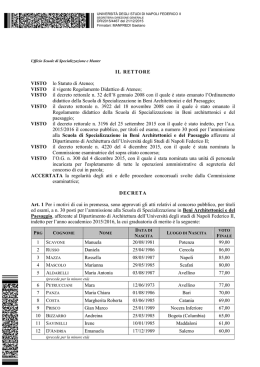 DR/2015/4467 del 21/12/2015 - Università degli Studi di Napoli