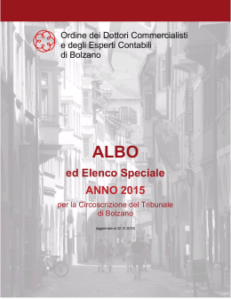 Albo ed Elenco Speciale