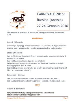 CARNEVALE 2016: Rassina (Arezzo) 22-24