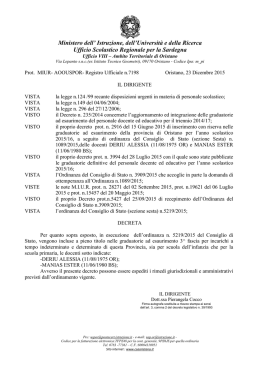 Decreto - Ufficio scolastico provinciale di Oristano