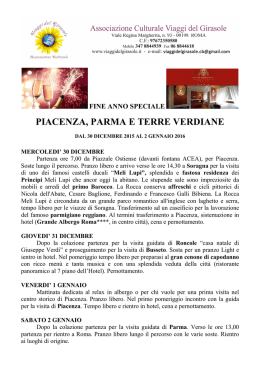 Capodanno Piacenza Parma e Terre Verdiane
