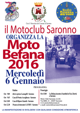 MotoBefana 2016 - Comune di Saronno