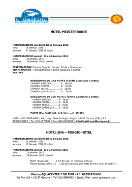 HOTEL MEDITERRANEE HOTEL ENA – POGGIO HOTEL