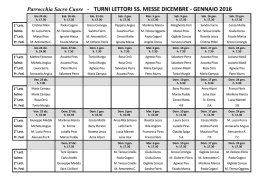 Turno Lettori - Parrocchia Sacro Cuore