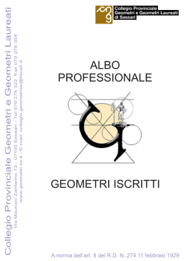 Albo Professionale - Collegio dei Geometri della provincia di Sassari