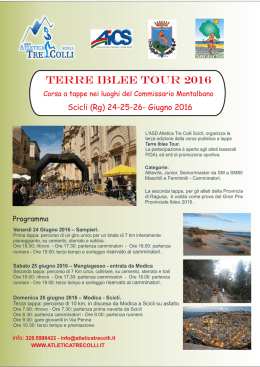 volantino 2016 - ASD Atletica Tre Colli - Terre Iblee Tour