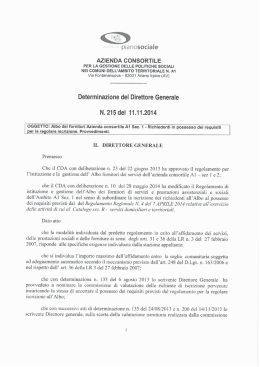 Piano Sociale Ambito A1