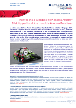 MRA sceglie Altuglas® ShieldUp per il corridore mondiale Kawasaki