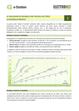 LE SOLUZIONI DI RICARICA PER VEICOLI ELETTRICI