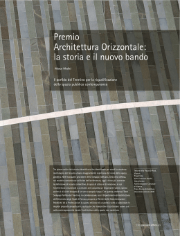 Premio Architettura Orizzontale: la storia e il nuovo bando