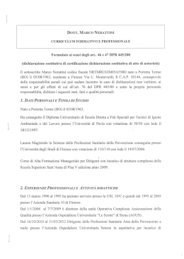 Curriculum Marco Nerattini