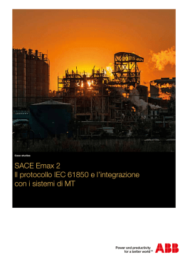 SACE Emax 2 Il protocollo IEC 61850 e l`integrazione con i