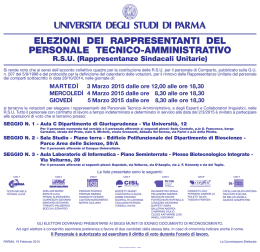 MANIFESTO ELEZIO 2015 - Università degli Studi di Parma