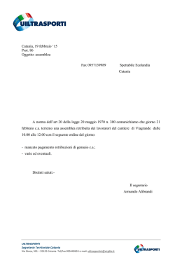 scarica il documento - uiltrasporti catania segreteria provinciale
