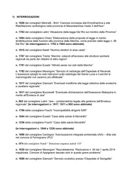 1) INTERROGAZIONI n. 1928 dei consiglieri