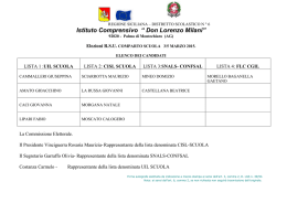 liste con i candidati rsu - Istituto Comprensivo Statale "Don Lorenzo