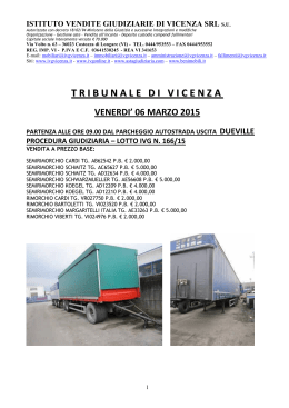 aste 6 marzo 2015 - Istituto Vendite Giudiziarie di Vicenza