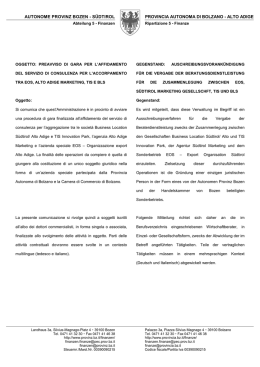 preavviso gara bilingue - Provincia Autonoma di Bolzano