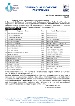 Convocazione - Fipav Taranto