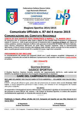 cu 87 2014-2015 - Comitato Regionale Campania
