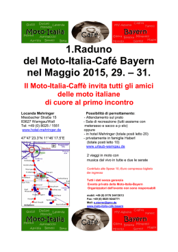 1.Raduno del Moto-Italia-Café Bayern nel Maggio 2015, 29. – 31.