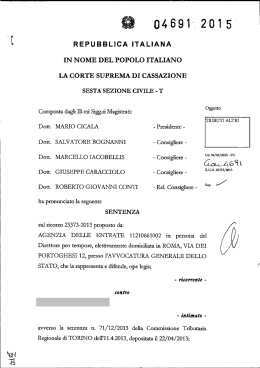 Corte di Cassazione, sez. VI, sentenza 09/03/2015, n. 4691