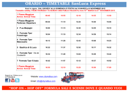 San Luca Express 2015 timetable!
