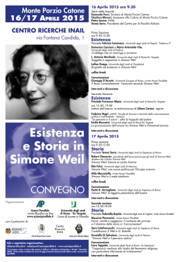 Esistenza e Storia in Simone Weil