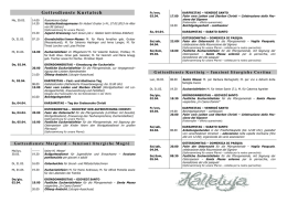 Pfarrbrief der kommenden Woche
