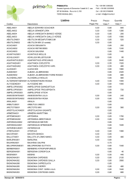 Listino - Primavita