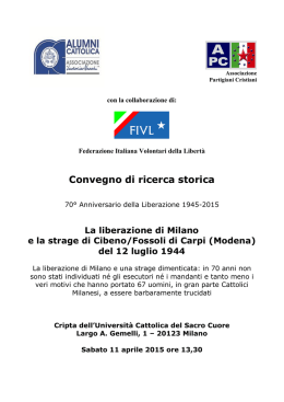 Convegno 11 aprile Milano