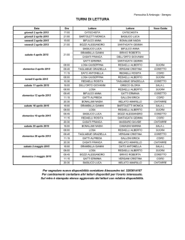 lettori turno aprile 2015 - Parrocchia di Sant`Ambrogio in Seregno