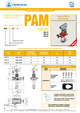 PAM 014 XX 0 2 0 Pompe a Mano Hand Pumps