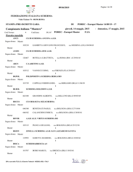PRE-ISCRITTI Europei2015 - AGG. 09/04/2015