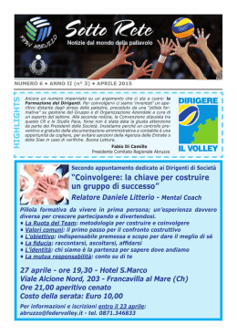 Newsletter - Abruzzo - Federazione Italiana Pallavolo