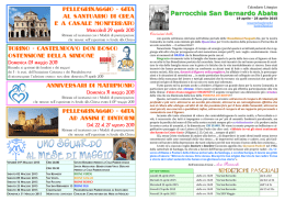 foglio della settimana - Parrocchia San Bernardo
