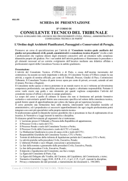 Presentazione Corso - Ordine dei Geologi della Regione Umbria