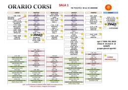 Orari corsi