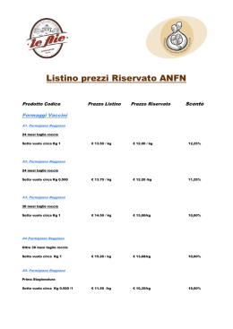 Listino Riservato ANFN_Le Aie Casearie Parma