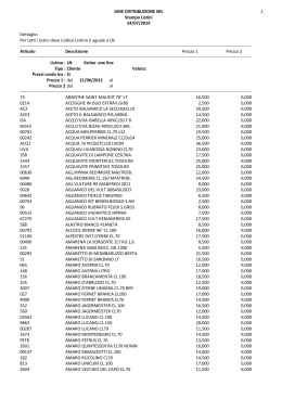 1 GME DISTRIBUZIONE SRL Stampa Listini 24/07/2014 Dettaglio