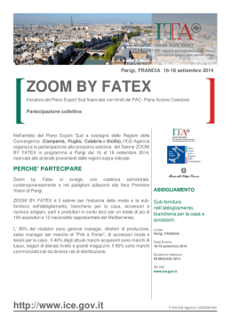 Brochure ZOOM BY FATEX