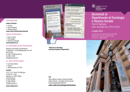 Brochure DSRS - Università degli Studi di Trento