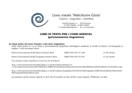 LIBRI DI TESTO PER I CORSI EDEXCEL