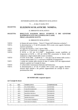 069- ELEZIONI SCOLASTICHE-NOMINE