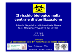 Il rischio biologico in Centrale di Sterilizzazione