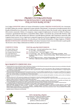 Premio Soldera Bando 2014