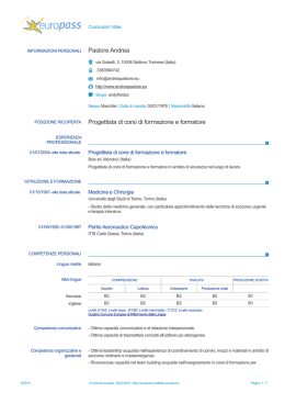 Curriculum vitae europeo - La pagina di Andrea Pastore