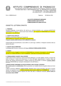 02 lettera invito gara consum - Istituto Comprensivo di Pagnacco